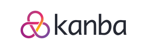 "Kanba logo with colorful interlocking circles and black text"